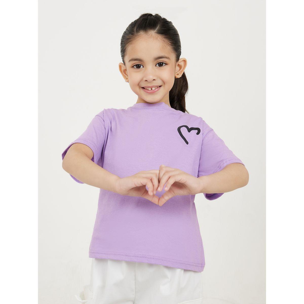 Styli Loose Fit Heart Print Drop Shoulder T-Shirt-girls-clothing-tshirts-image-1