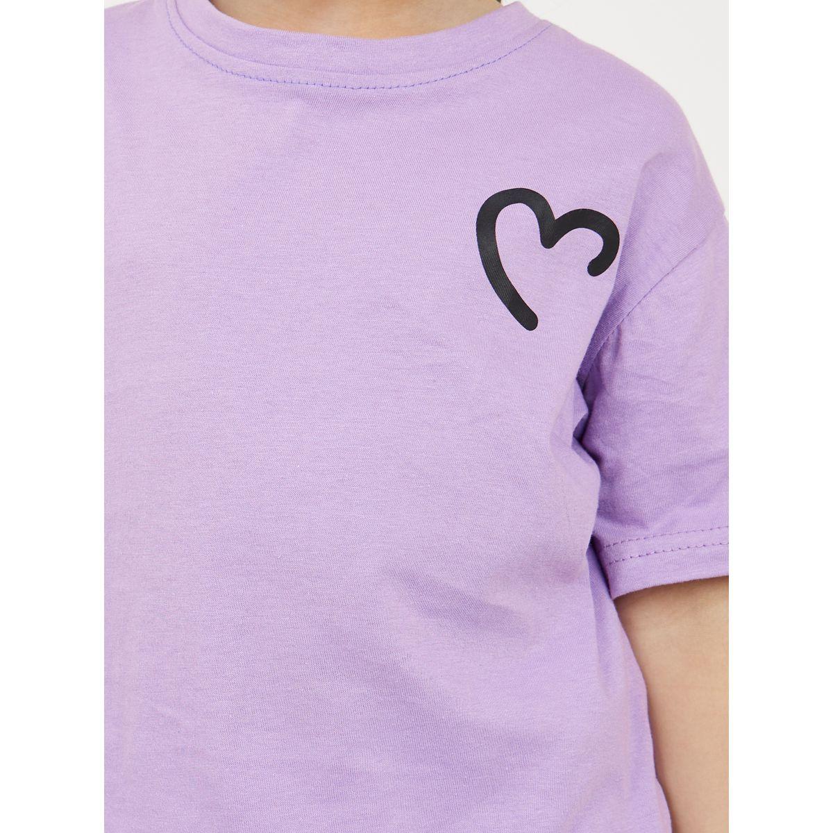 تيشيرت بقصة فضفاضة واكتاف منخفضة-girls-clothing-tshirts-image-3