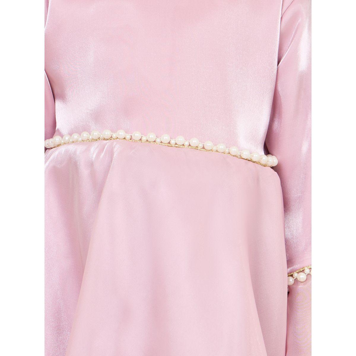 Styli Beaded Detail High Low Hem Dress with Flute Sleeves-girls-clothing-dressesandjumpsuits-image-3