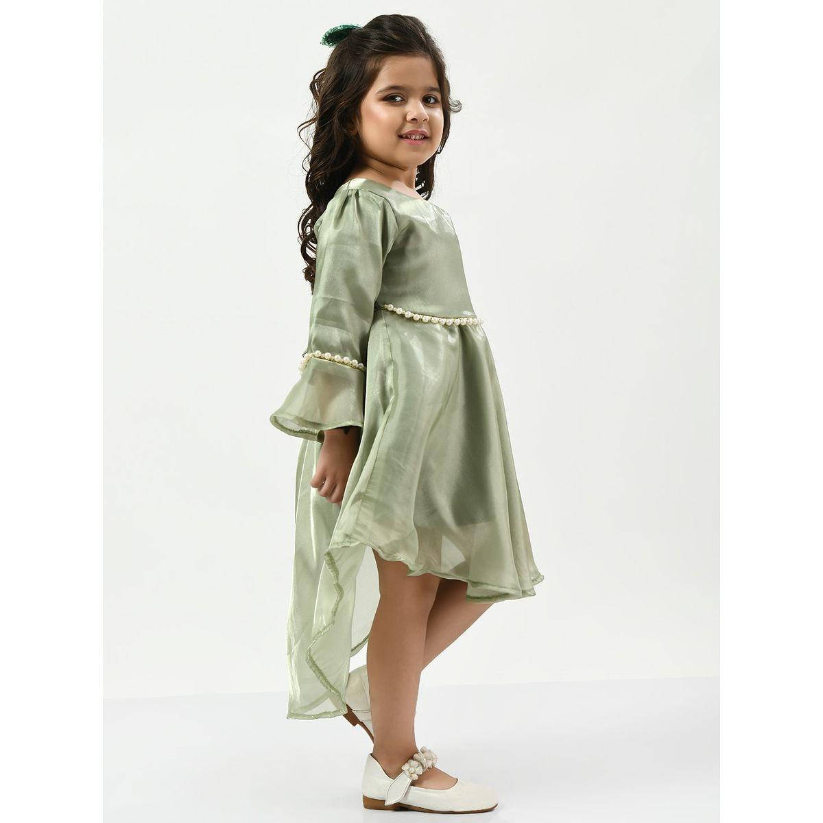 فستان بحافة غير متماثلة الطول مع اكمام فلوت-girls-clothing-dressesandjumpsuits-image-3