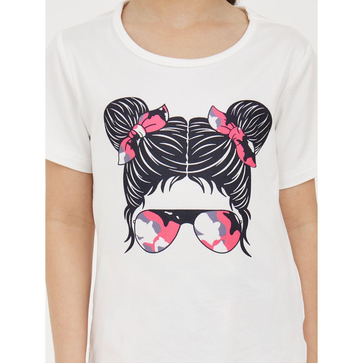 Styli Graphic Print T-Shirt with Short Sleeves & Pants Set-girls-clothing-setsandcoords-image-3