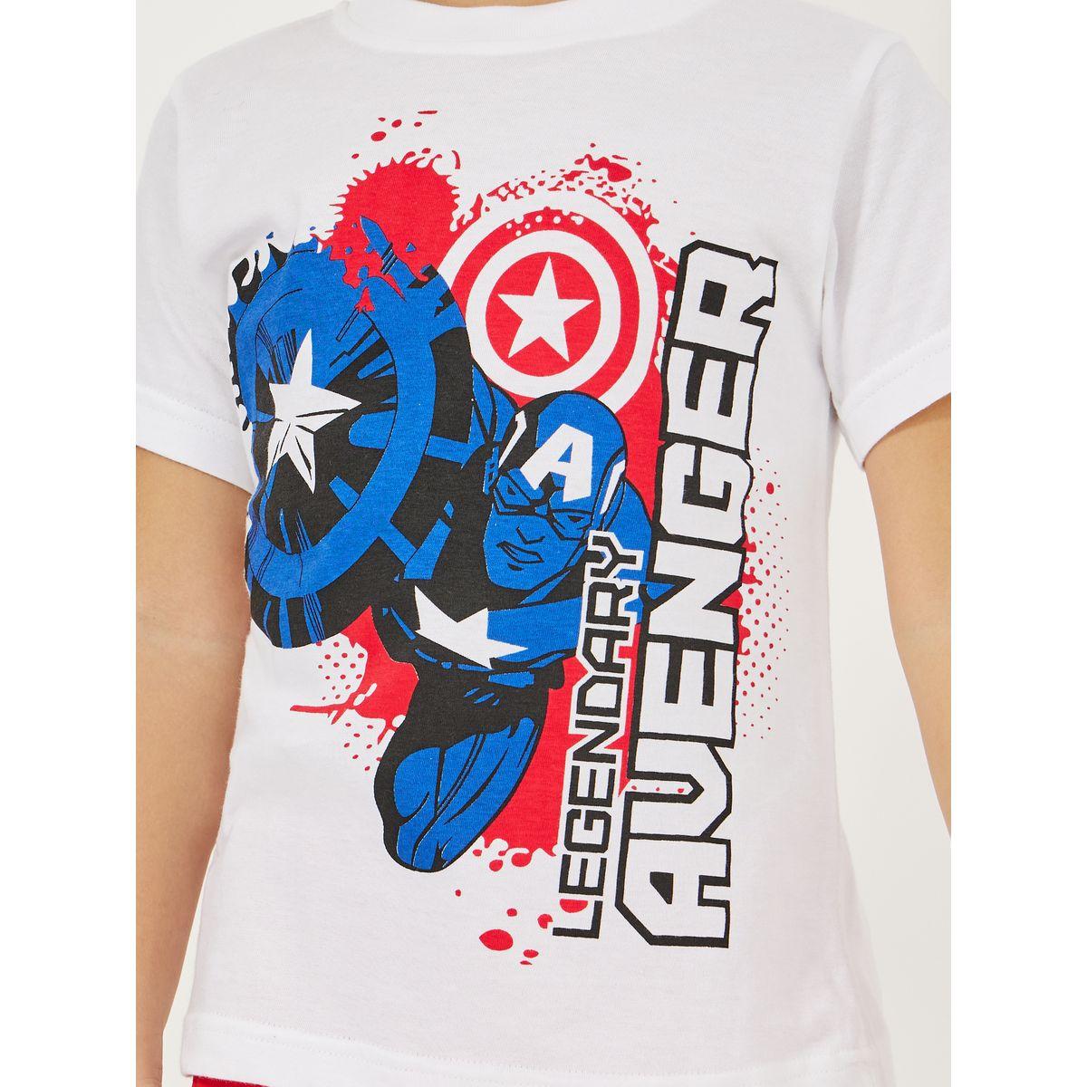 Styli Avengers Print T-Shirt & Shorts Set-boys-clothing-setsandcoords-image-3