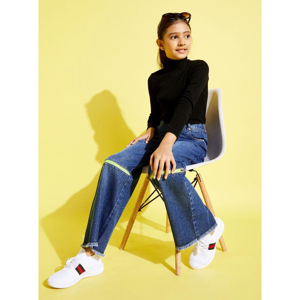 جينز بقصة أرجل مستقيمة مع خصر متوسط نوه-فوه × ستايلي-girls-clothing-bottoms-jeansandjeggings-image-3