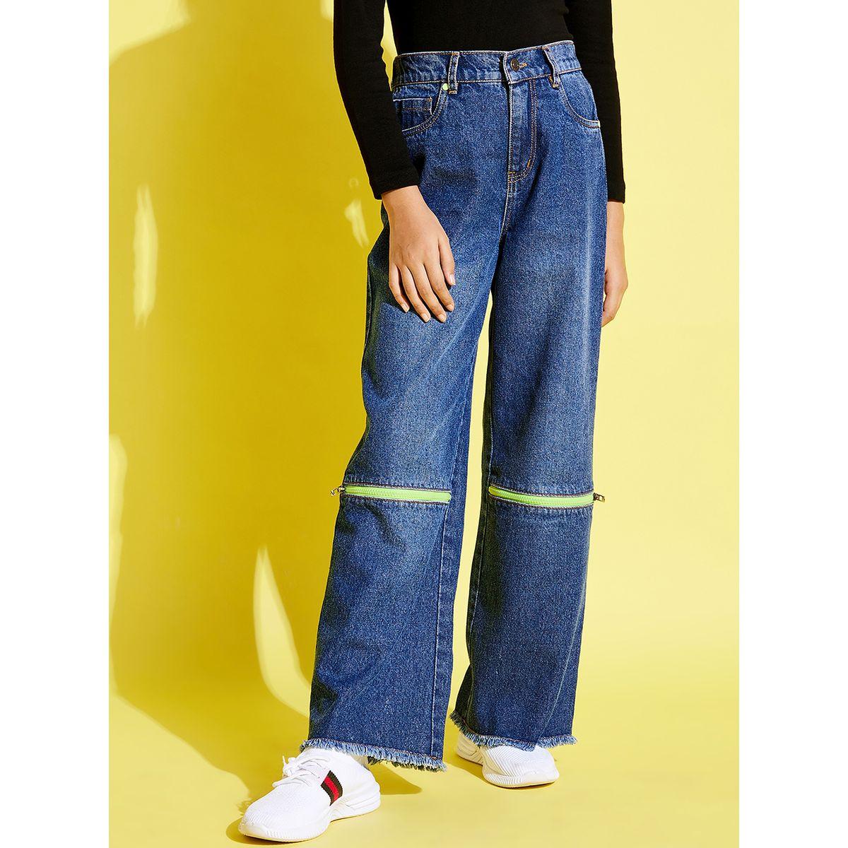 جينز بقصة أرجل مستقيمة مع خصر متوسط نوه-فوه × ستايلي-girls-clothing-bottoms-jeansandjeggings-image-4