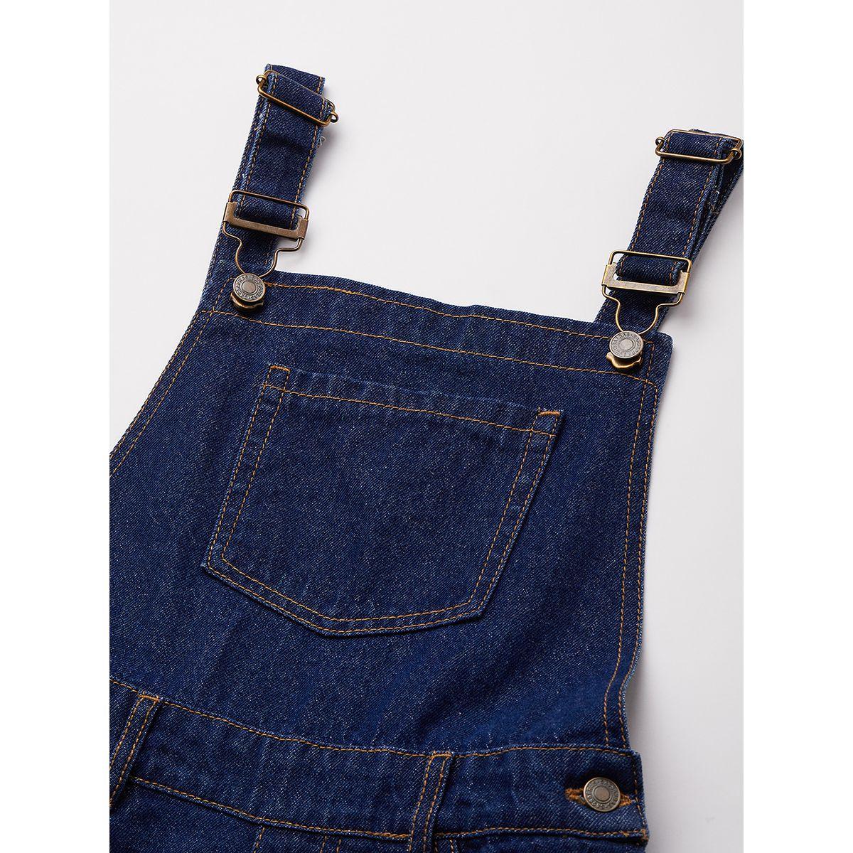 Noh-Voh X Styli  Chest Pocket Denim Playsuit-girls-clothing-rompers-image-3