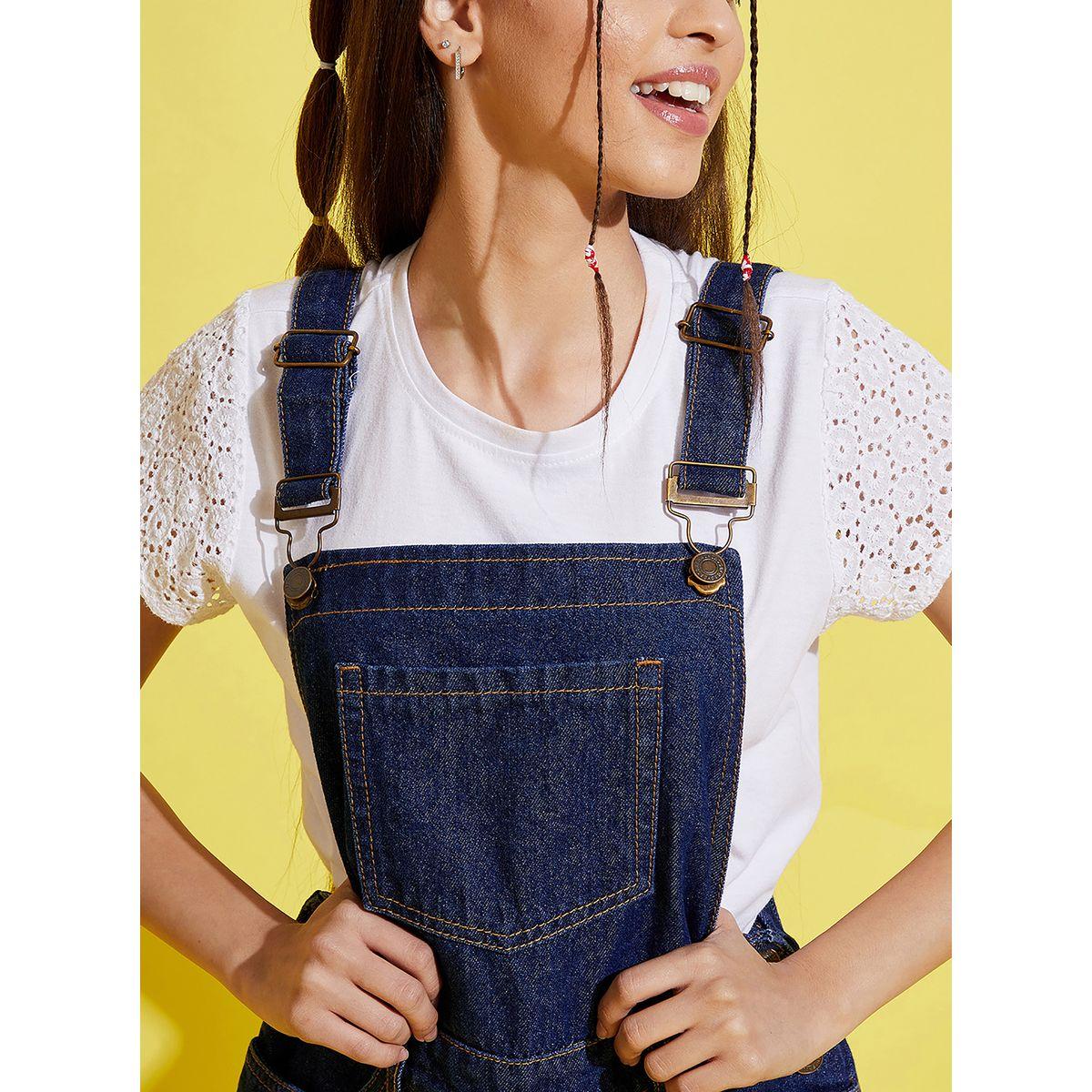 Noh-Voh X Styli  Chest Pocket Denim Playsuit-girls-clothing-rompers-image-4