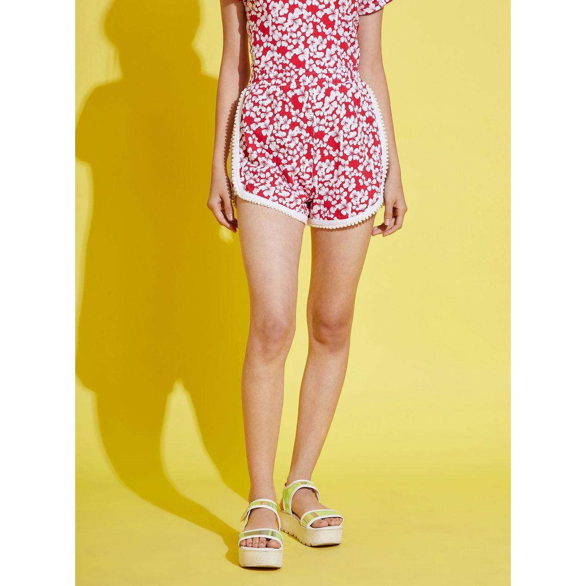 شورت مطبع بالكامل بطبعة زهور نوه-فوه × ستايلي-girls-clothing-bottoms-shorts-image-2