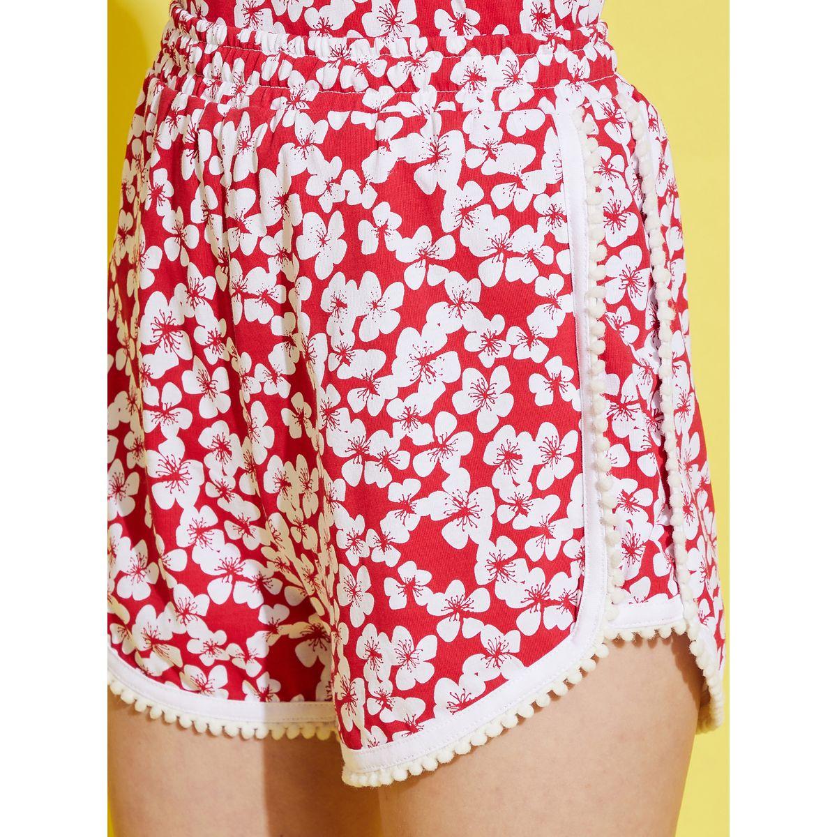 شورت مطبع بالكامل بطبعة زهور نوه-فوه × ستايلي-girls-clothing-bottoms-shorts-image-4