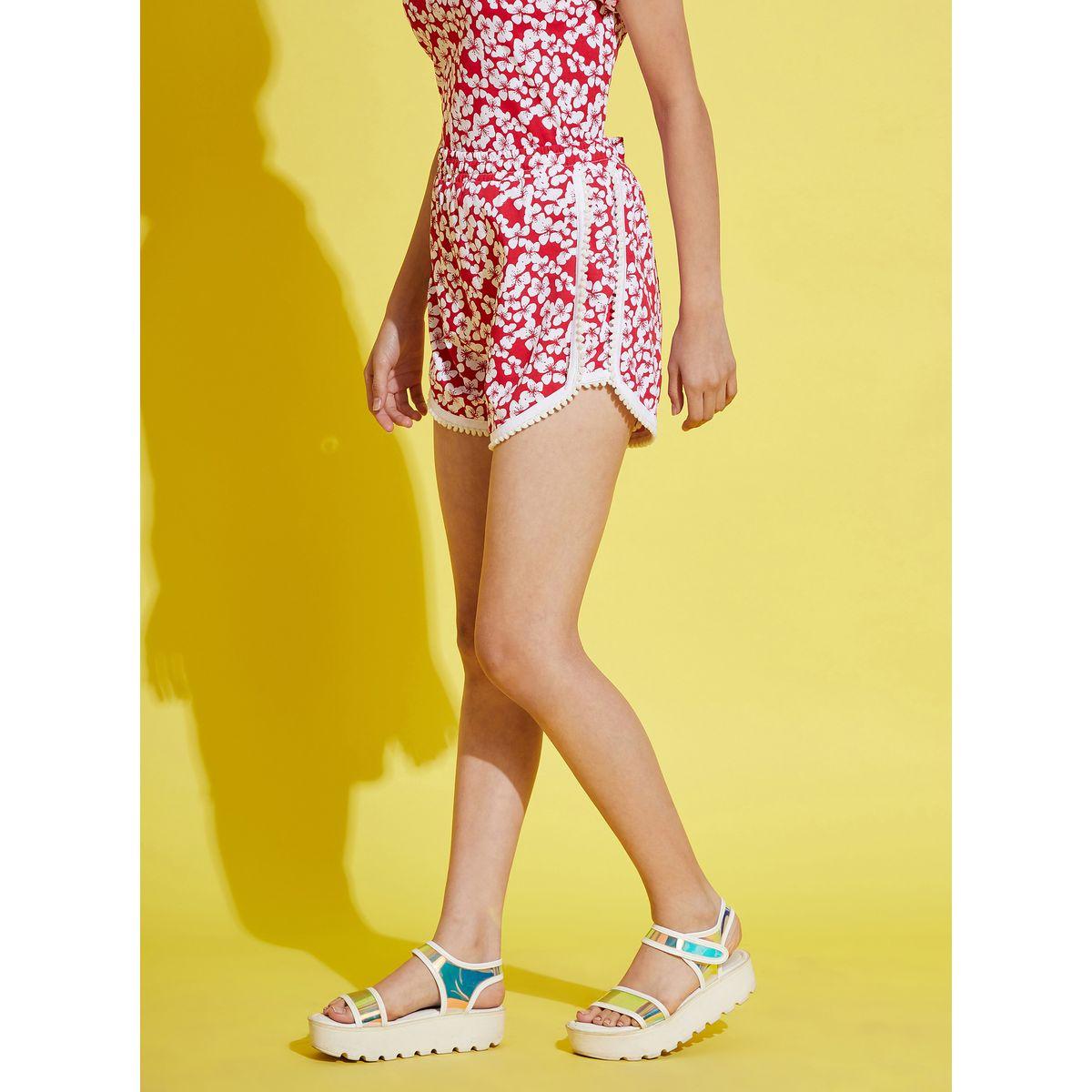 شورت مطبع بالكامل بطبعة زهور نوه-فوه × ستايلي-girls-clothing-bottoms-shorts-image-7