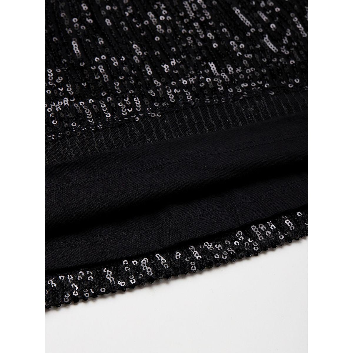 Noh-Voh X Styli  Sequin Mesh Insert Mini Skirt-girls-clothing-bottoms-skirts-image-6