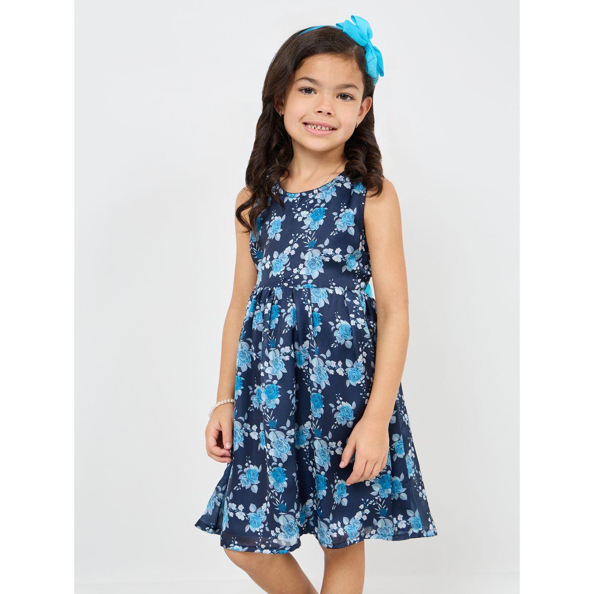 فستان مطبع بزهور مع رباط خصر-girls-clothing-dressesandjumpsuits-image-2