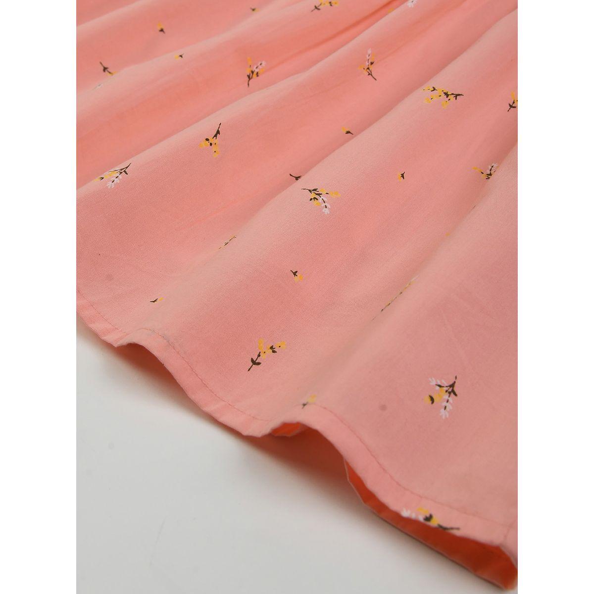 Bella Moda X Styli  Cotton Ditsy Print Gathered Detail Dress-girls-clothing-dressesandjumpsuits-image-4