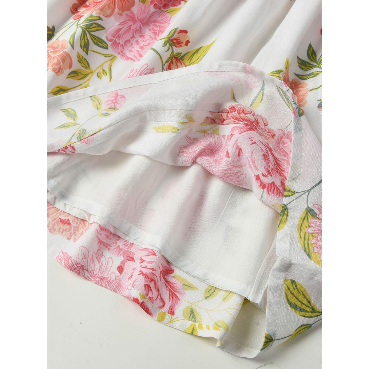 Bella Moda X Styli  Floral Print Smocked Waist Dress-girls-clothing-dressesandjumpsuits-image-4
