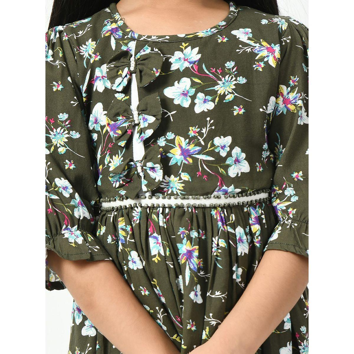 فستان قطن بطبعة زهور وربطة فيونكة بيلا مودا × ستايلي-girls-clothing-dressesandjumpsuits-image-6