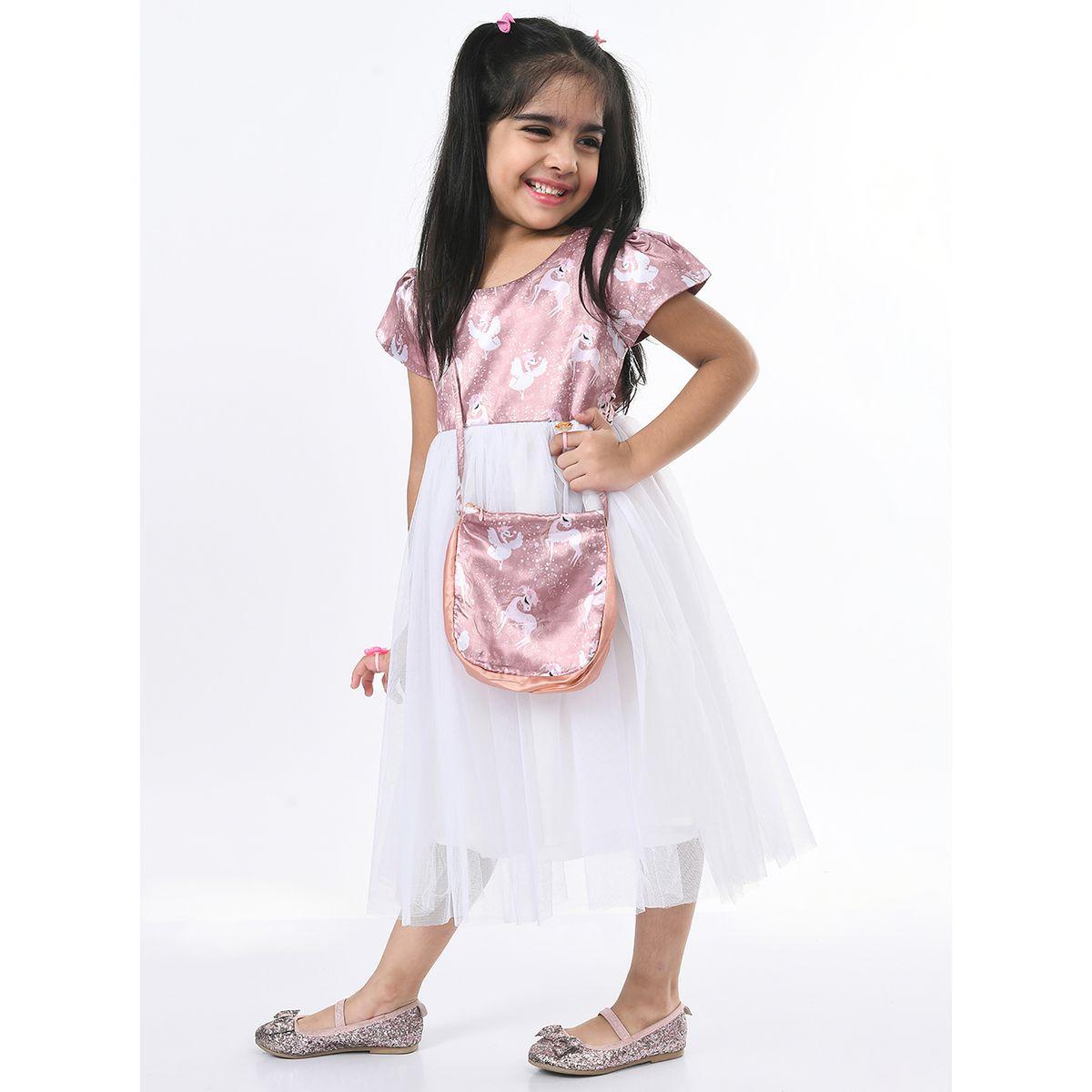 Bella Moda X Styli  Satin Printed Mesh Insert Dress-girls-clothing-dressesandjumpsuits-image-4