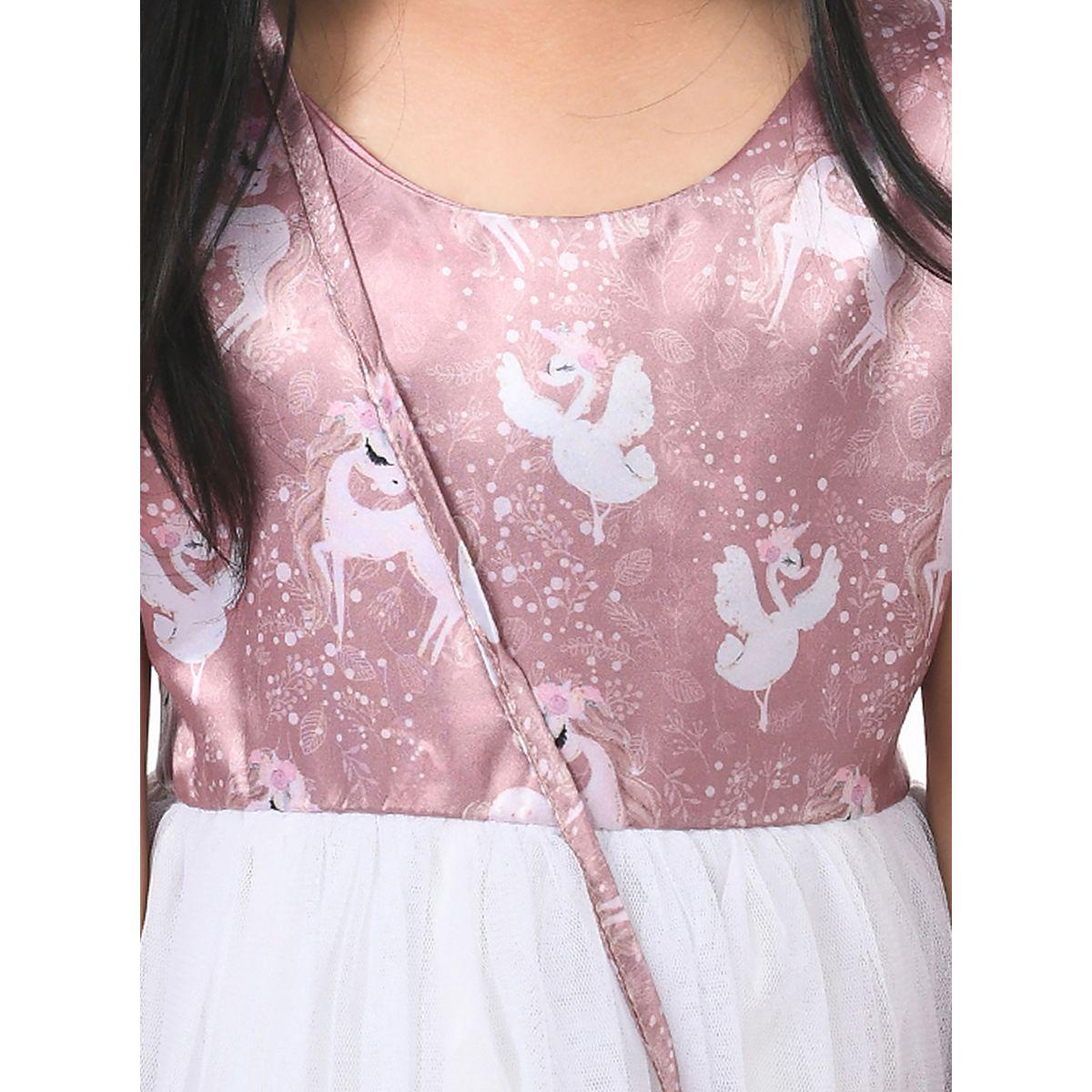 فستان ساتان بطبعات وتفاصيل شبكية بيلا مودا × ستايلي-girls-clothing-dressesandjumpsuits-image-6