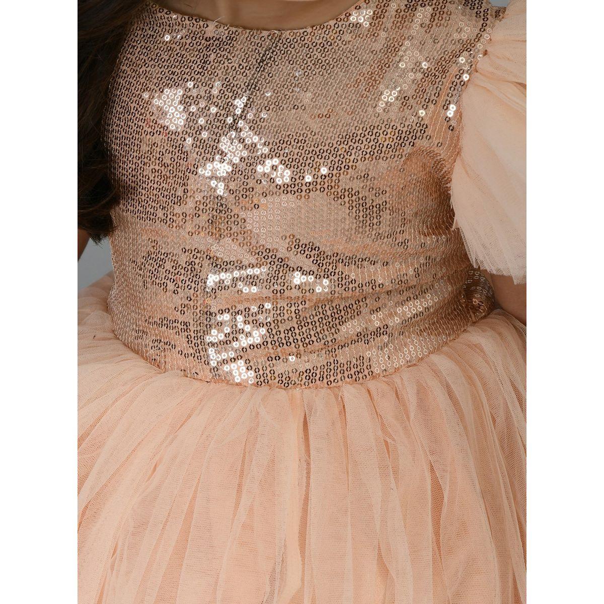 Bella Moda X Styli  Sequin Detail Mesh Frill Sleeves Skater Dress-girls-clothing-dressesandjumpsuits-image-8