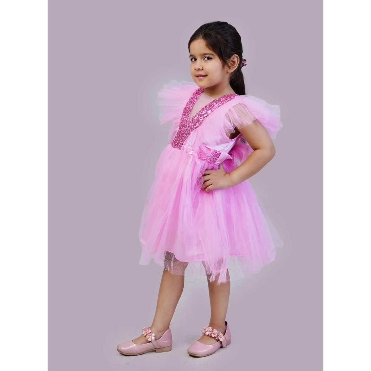 فستان سكاتر بتفاصيل شبكية وترتر بيلا مودا × ستايلي-girls-clothing-dressesandjumpsuits-image-3