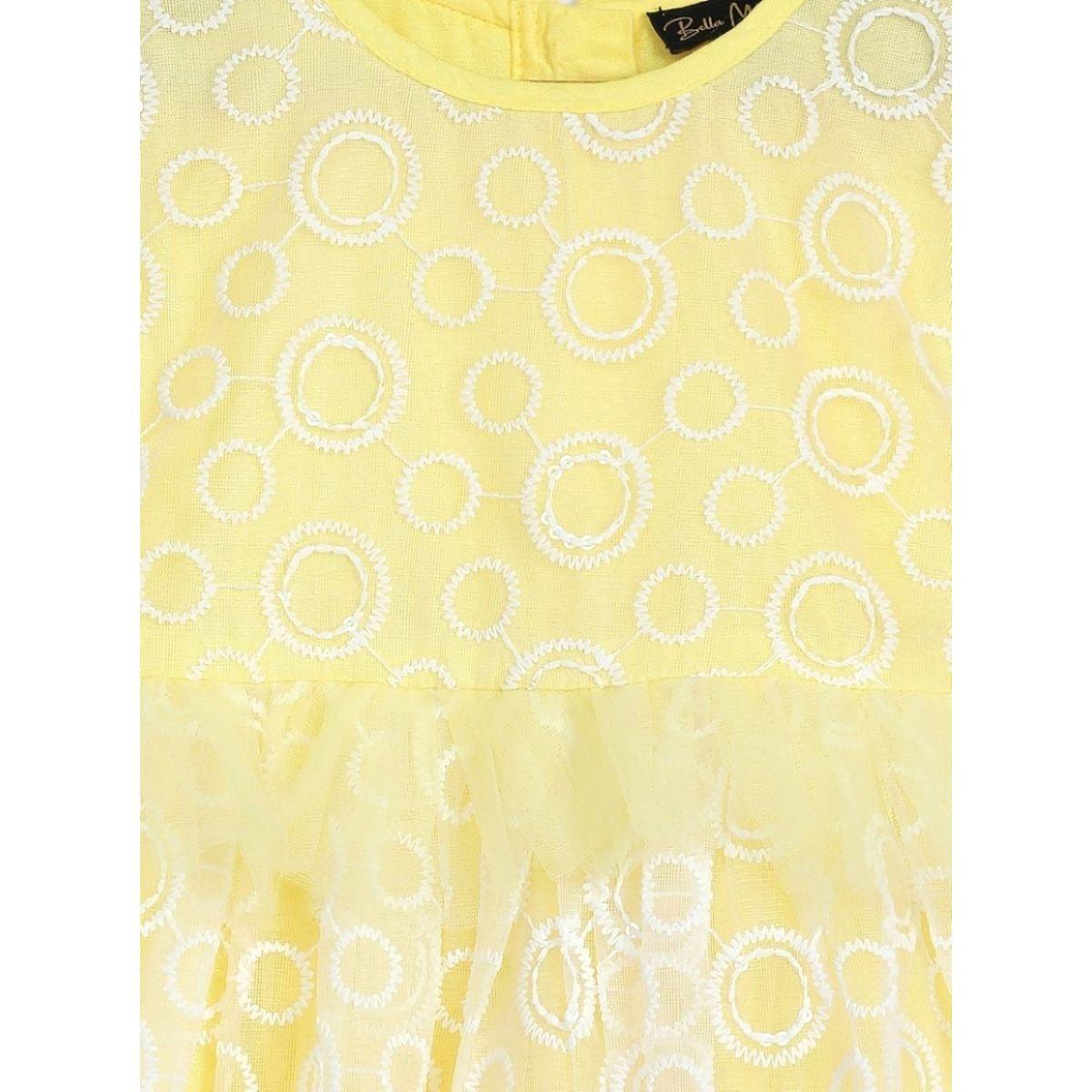 Bella Moda X Styli  Stitch Detail Embroidered Mesh Dress-girls-clothing-dressesandjumpsuits-image-4