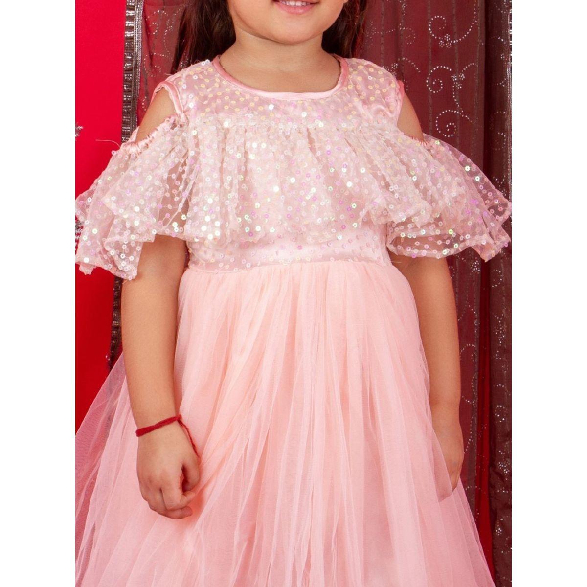Bella Moda X Styli  Sequin Detail Cold Shoulder Mesh Skater Dress-girls-clothing-dressesandjumpsuits-image-5
