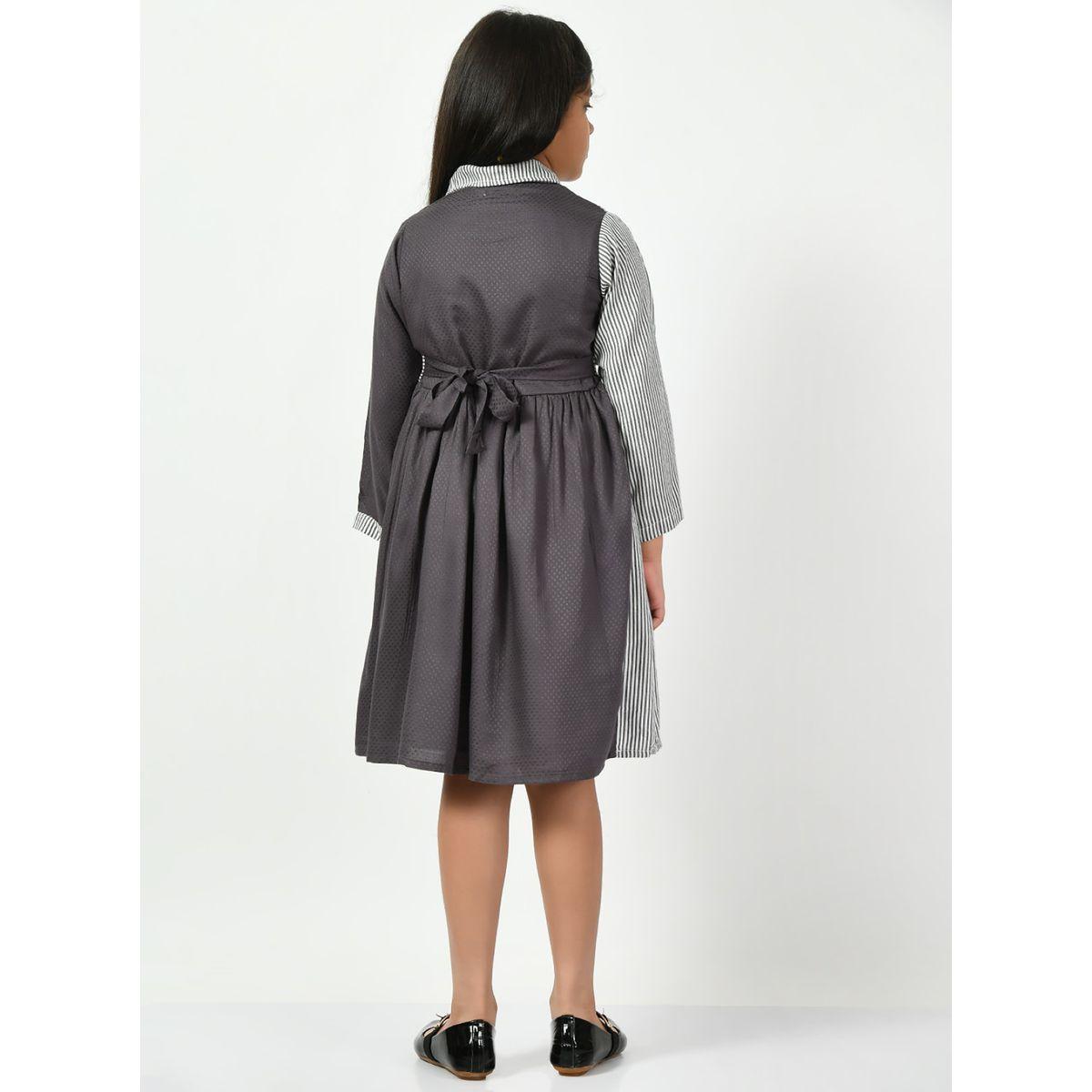 فستان مخطط بنمط كتل الالوان بيلا مودا × ستايلي-girls-clothing-dressesandjumpsuits-image-2