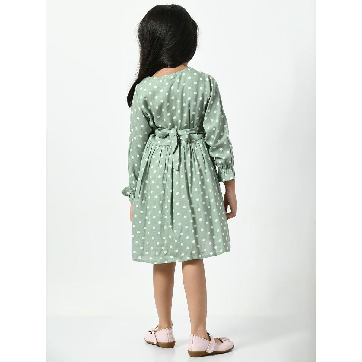 Bella Moda X Styli  Polka Dot Print Ruffle Detail Shirt Dress-girls-clothing-dressesandjumpsuits-image-2