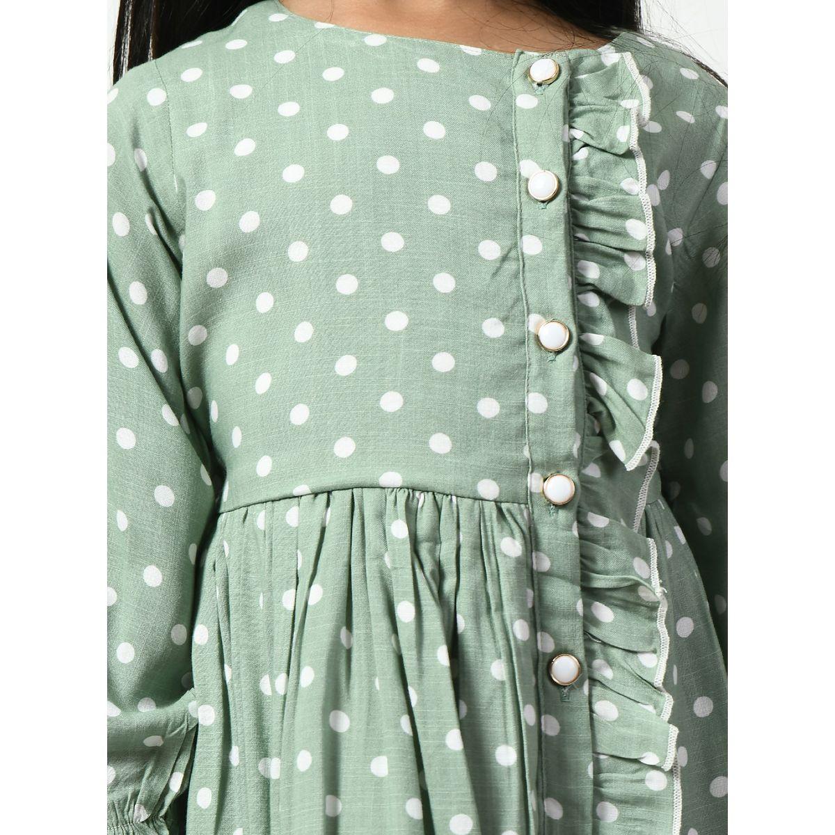 Bella Moda X Styli  Polka Dot Print Ruffle Detail Shirt Dress-girls-clothing-dressesandjumpsuits-image-6