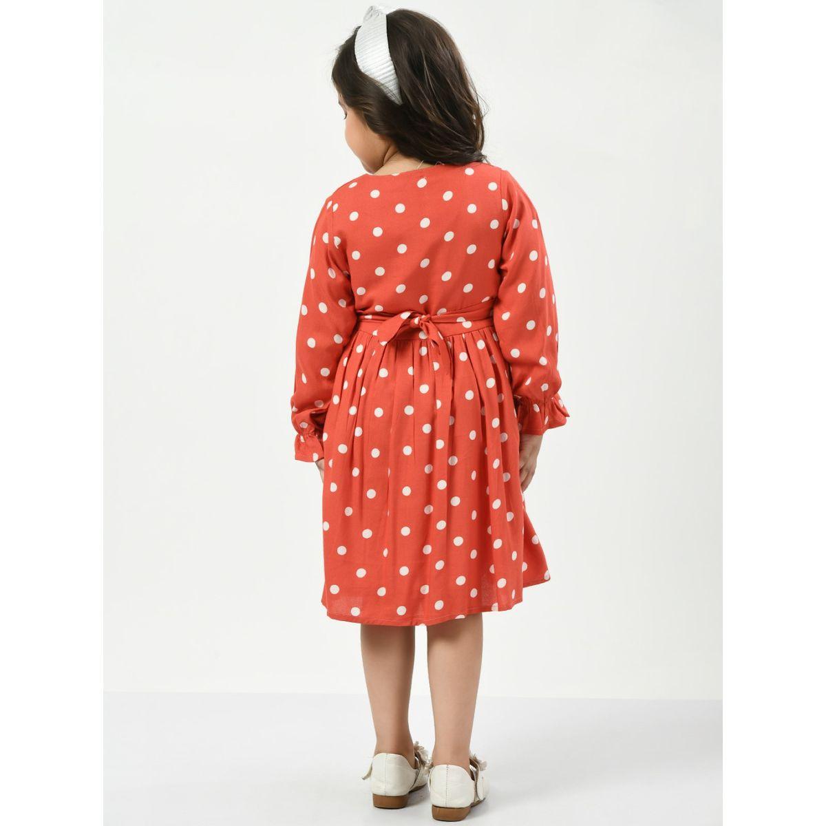 Bella Moda X Styli  Polka Dot Print Ruffle Detail Shirt Dress-girls-clothing-dressesandjumpsuits-image-2
