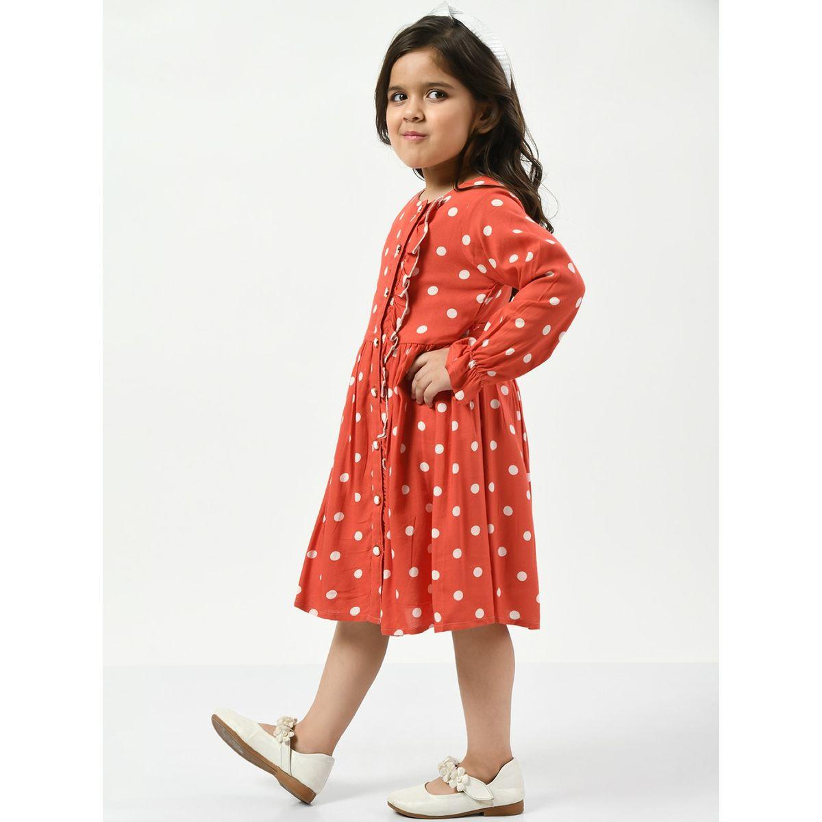 فستان مطبع بنقاط بولكا مع كشكش بيلا مودا × ستايلي-girls-clothing-dressesandjumpsuits-image-5
