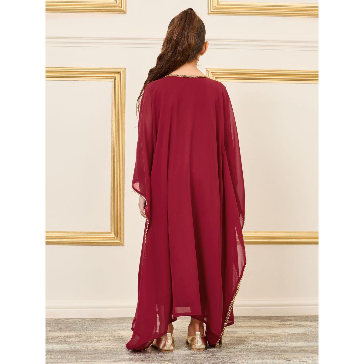 Maxim Creation Embellished Round Neck Trim Kaftan-girls-clothing-dressesandjumpsuits-image-4