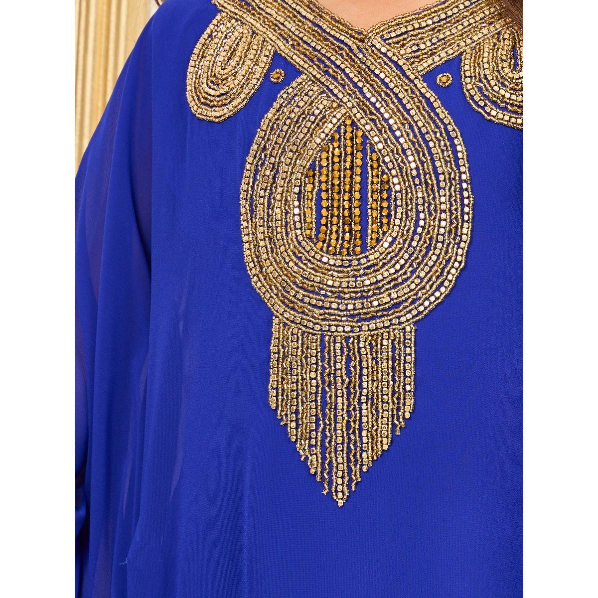Maxim Creation Embellished  Trim V Neck Kaftan-girls-clothing-dressesandjumpsuits-image-3