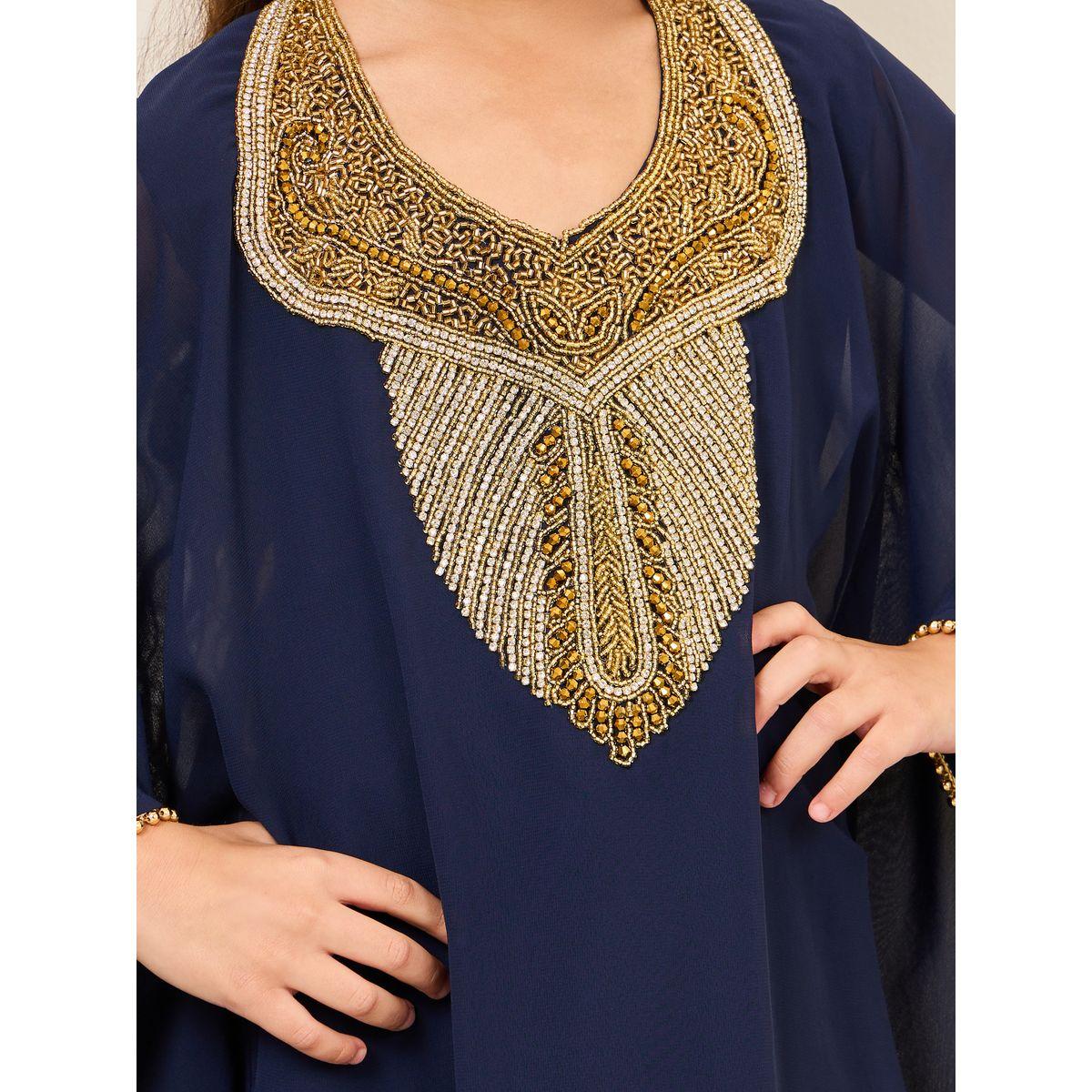 قفطان بتفاصيل مُطرّزة ومنمق بالخرز-girls-clothing-dressesandjumpsuits-image-3