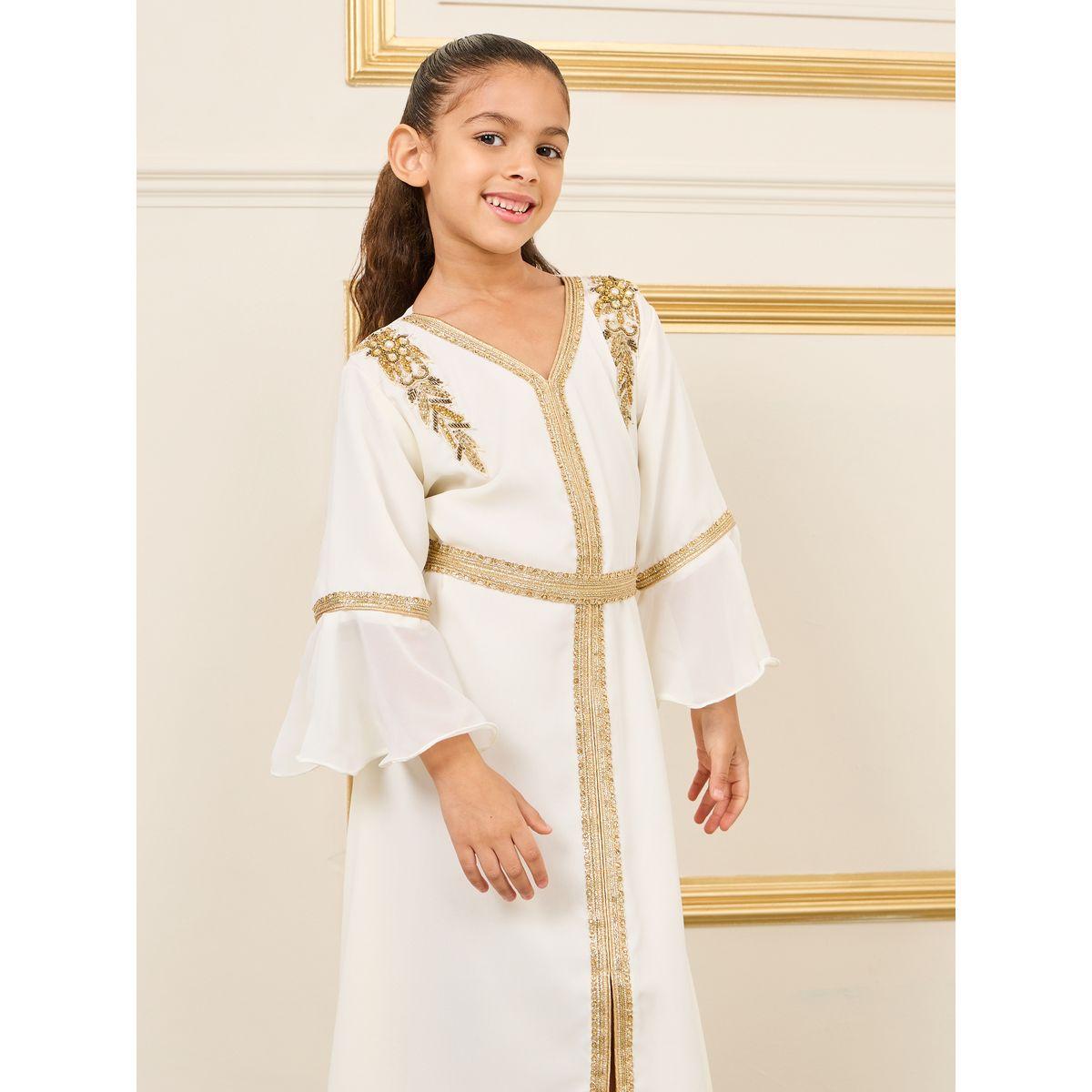 جلابية بتفاصيل مُطرّزة وأربطة-girls-clothing-dressesandjumpsuits-image-2