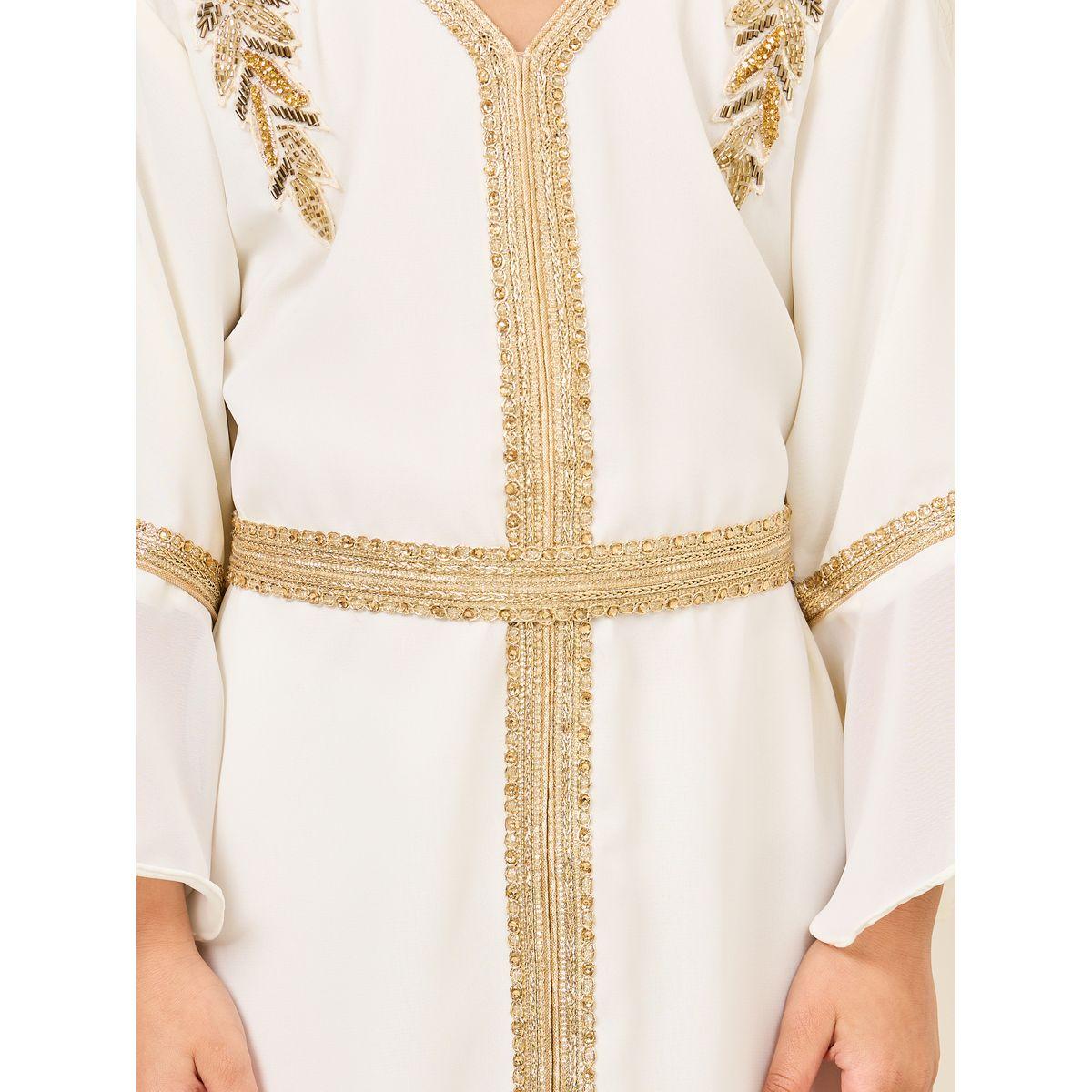 Maxim Creation Embroidered Lace Bead Detail Jalabiya-girls-clothing-dressesandjumpsuits-image-3