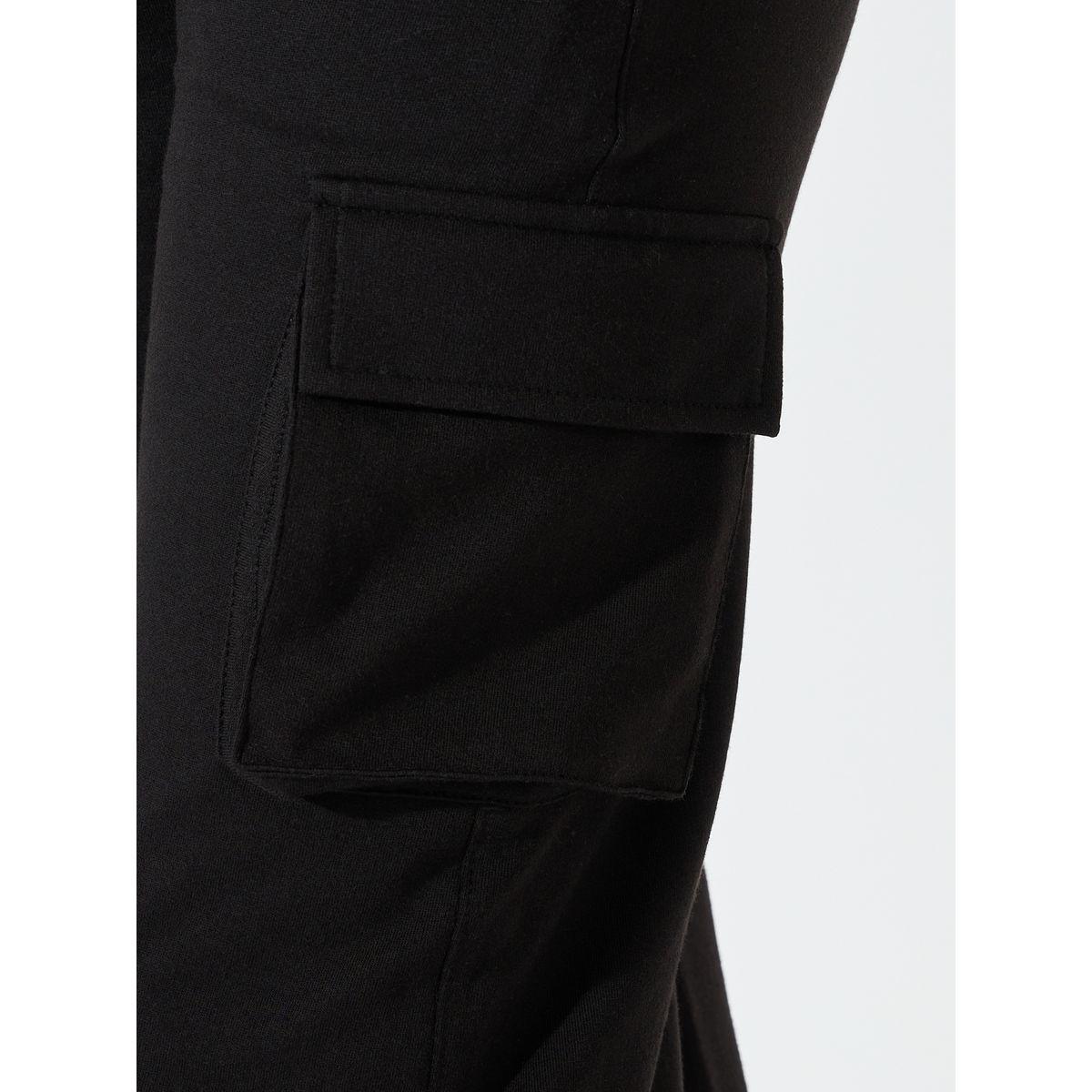 Styli Elevate Straight Leg Cargo Pants with Elasticated Waist-girls-clothing-bottoms-joggersandtrackpants-image-3