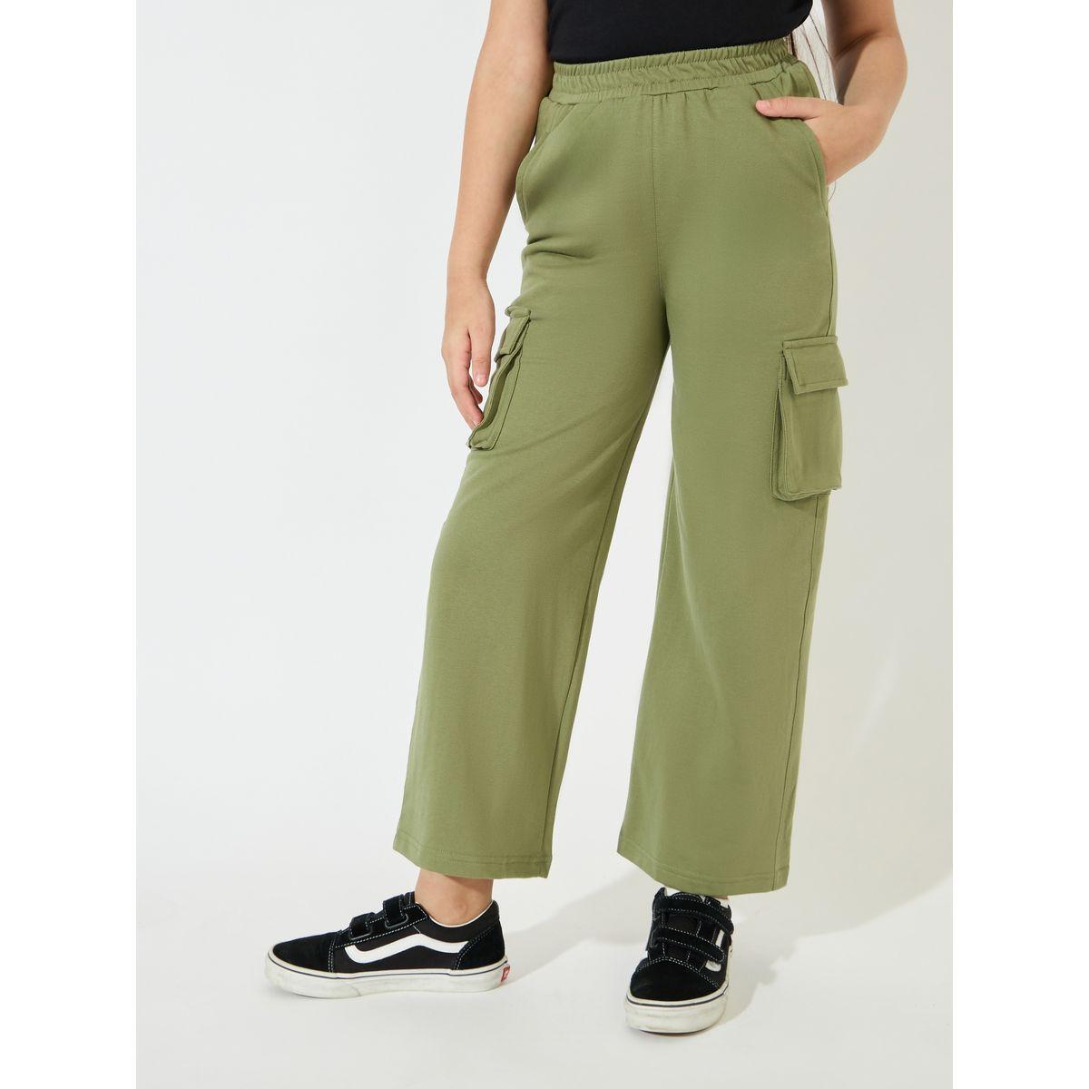 بنطال بنمط كارجو مع أرجل مستقيمة وخصر مطاطي-girls-clothing-bottoms-joggersandtrackpants-image-4