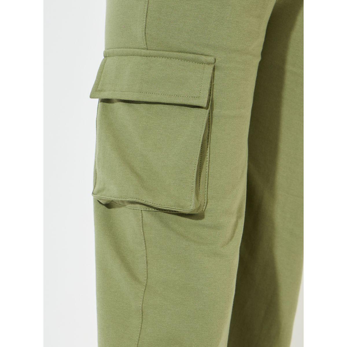Styli Elevate Straight Leg Cargo Pants with Elasticated Waist-girls-clothing-bottoms-joggersandtrackpants-image-3