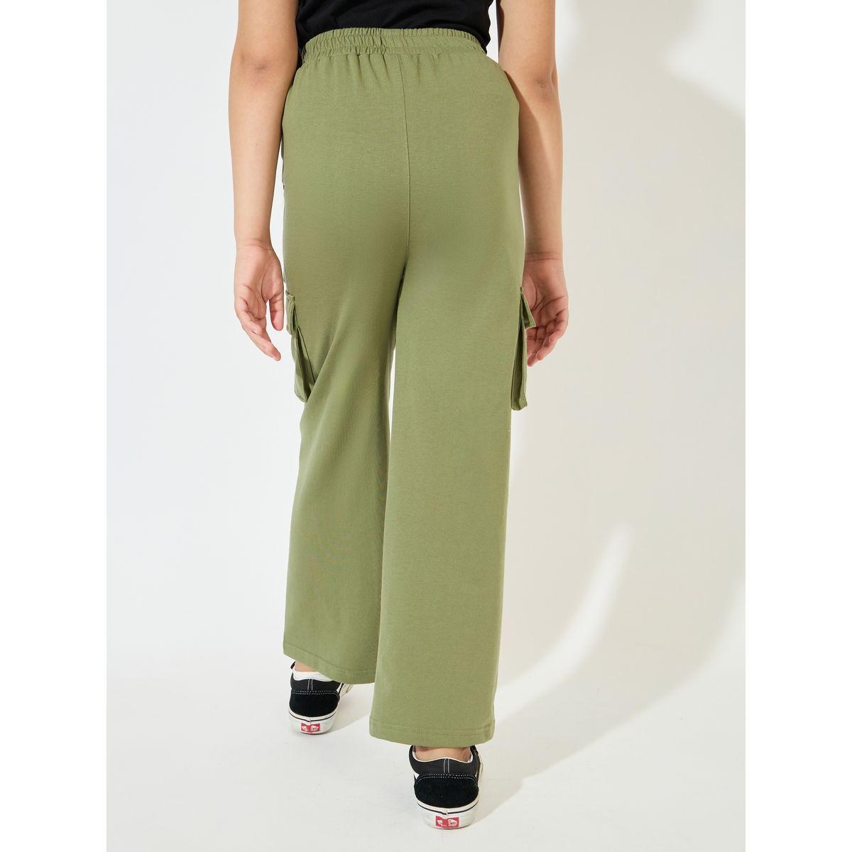 Styli Elevate Straight Leg Cargo Pants with Elasticated Waist-girls-clothing-bottoms-joggersandtrackpants-image-4