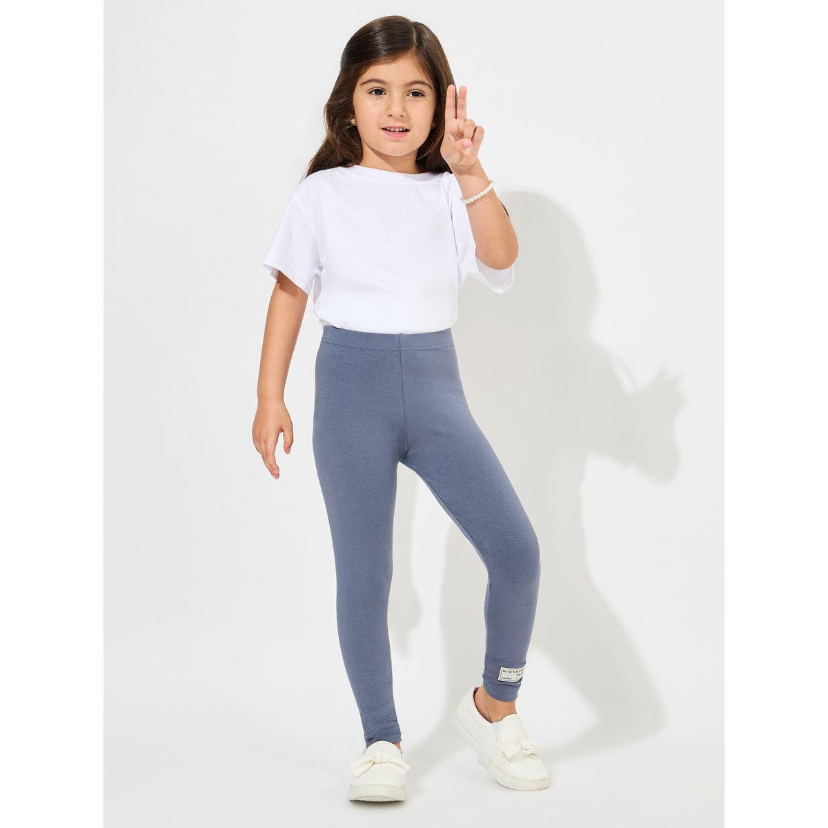Styli Elevate Patch Detail Elastic Waistband Leggings-girls-clothing-bottoms-leggings-image-2