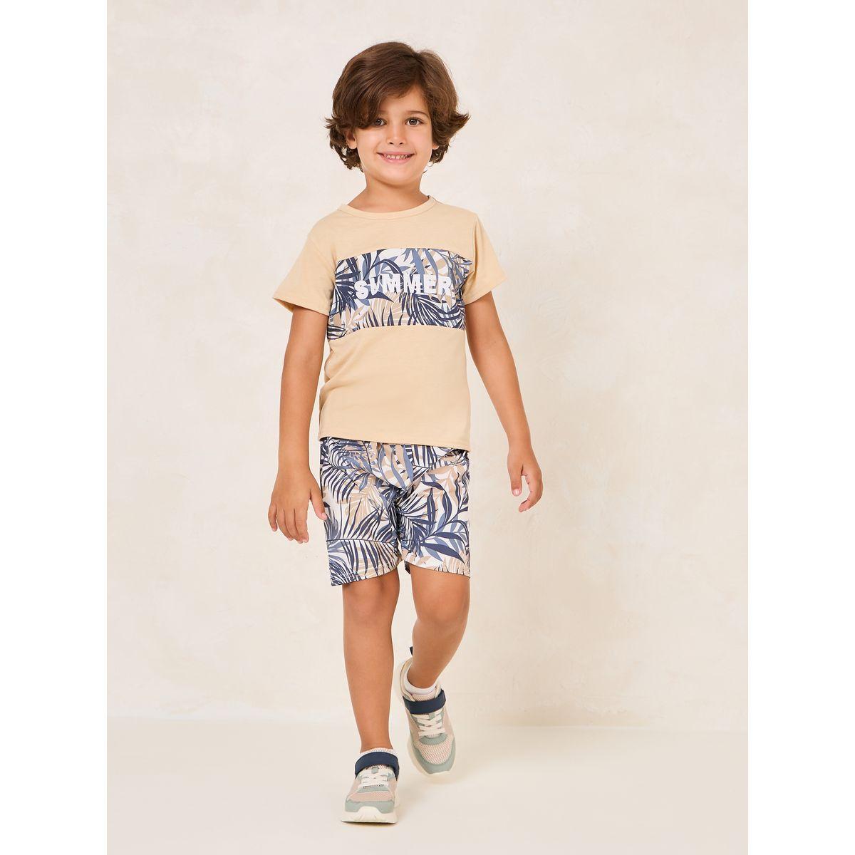 Styli Tropical Print T-Shirt & Shorts Set-boys-clothing-setsandcoords-image-1