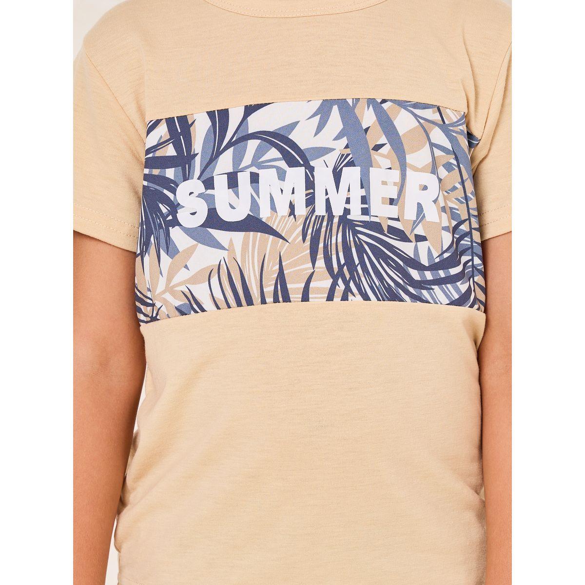 Styli Tropical Print T-Shirt & Shorts Set-boys-clothing-setsandcoords-image-3