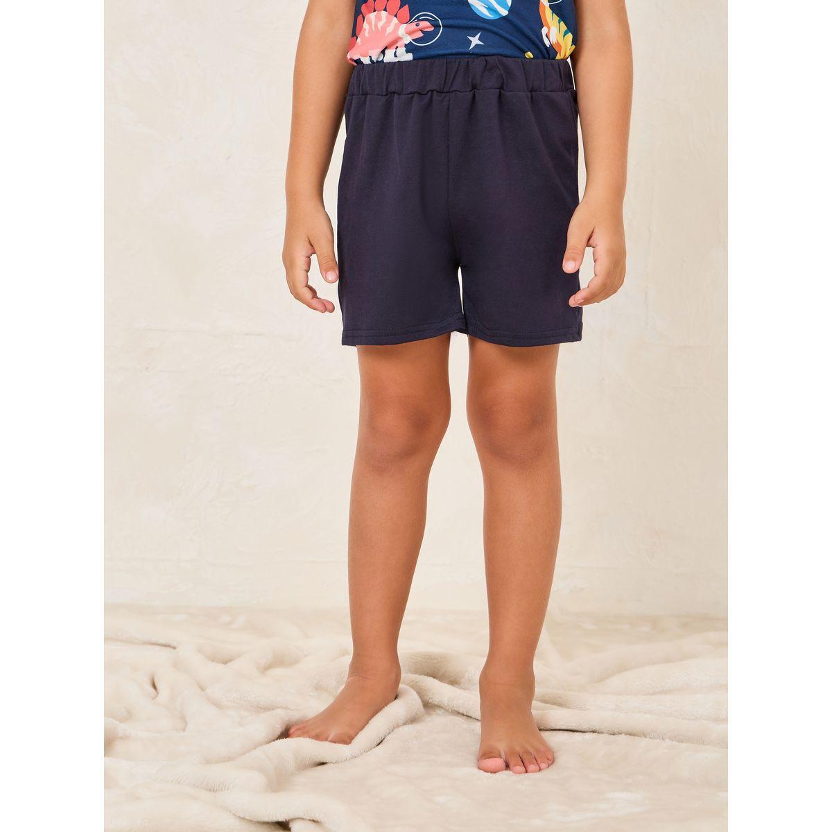 Styli Graphic Print T-Shirt & Shorts Set-boys-clothing-nightwear-image-5