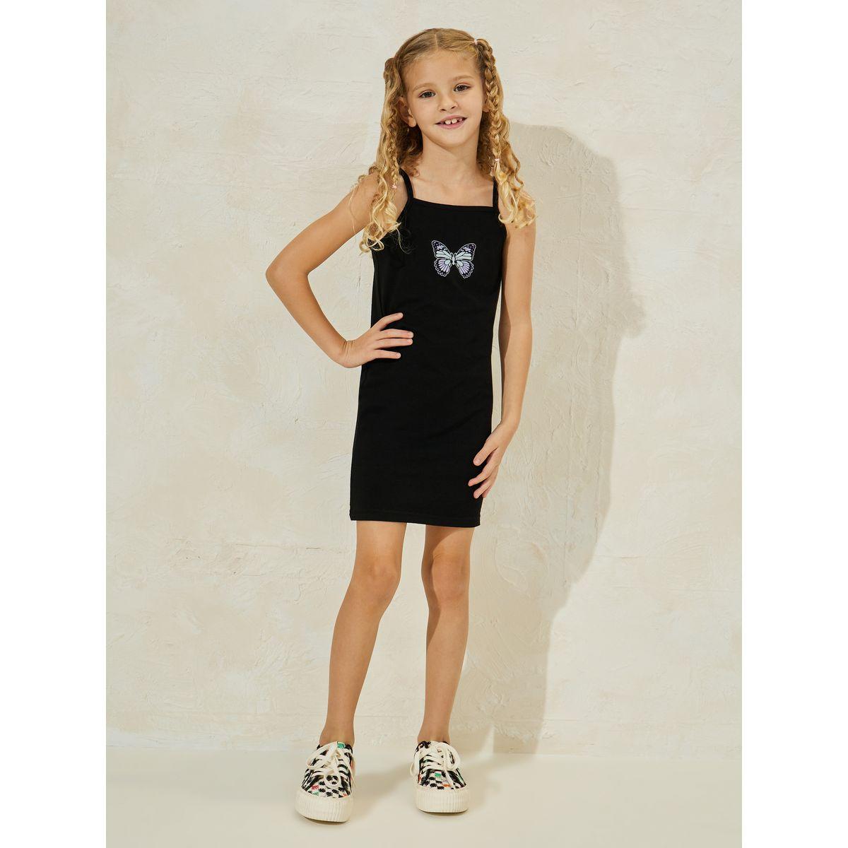 Styli Hooded Crop Top & Cami Dress Set-girls-clothing-setsandcoords-image-2