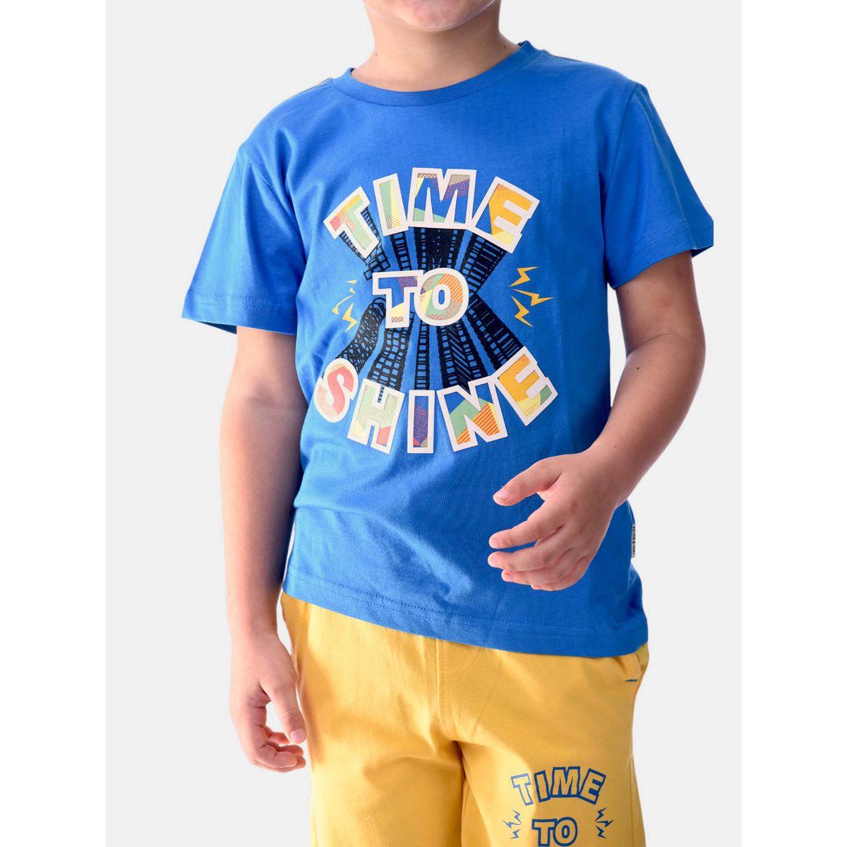 مجموعة من شورت وتيشيرت بطبعة جرافيك فيكتور آند جين × ستايلي-boys-clothing-setsandcoords-image-4