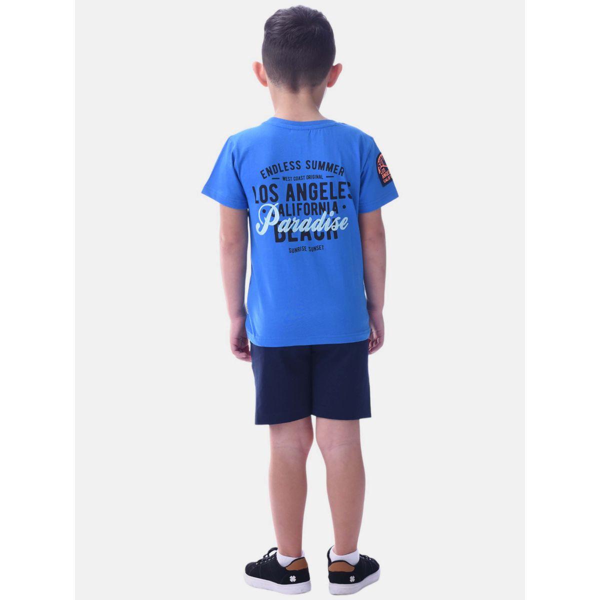 Victor and Jane X Styli  Embroidered Badge Short Sleeve T-Shirt & Shorts Set-boys-clothing-setsandcoords-image-2