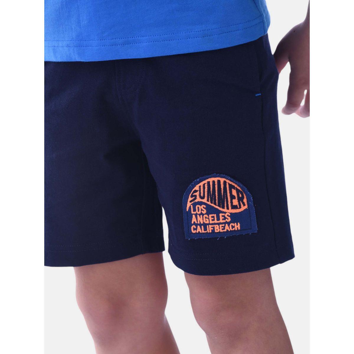 Victor and Jane X Styli  Embroidered Badge Short Sleeve T-Shirt & Shorts Set-boys-clothing-setsandcoords-image-4