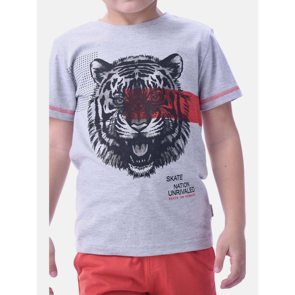 Victor and Jane X Styli  Tiger Print Short Sleeve T-Shirt & Shorts Set-boys-clothing-setsandcoords-image-3