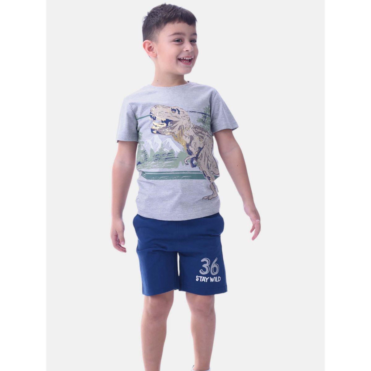 مجموعة من شورت وتيشيرت باكمام قصيرة فيكتور آند جين × ستايلي-boys-clothing-setsandcoords-image-1