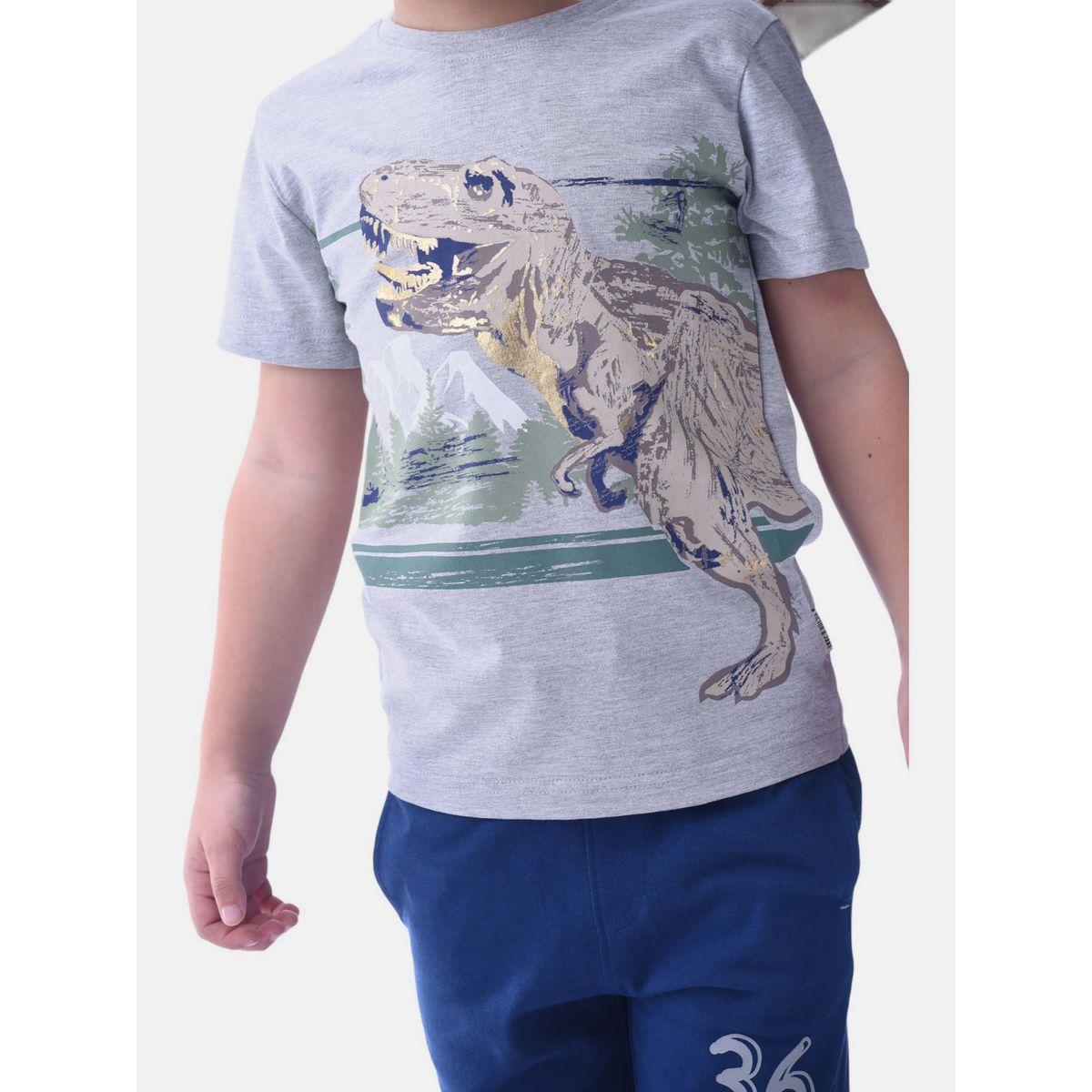 Victor and Jane X Styli  Dinosaur Print Short Sleeve T-Shirt & Shorts Set-boys-clothing-setsandcoords-image-4