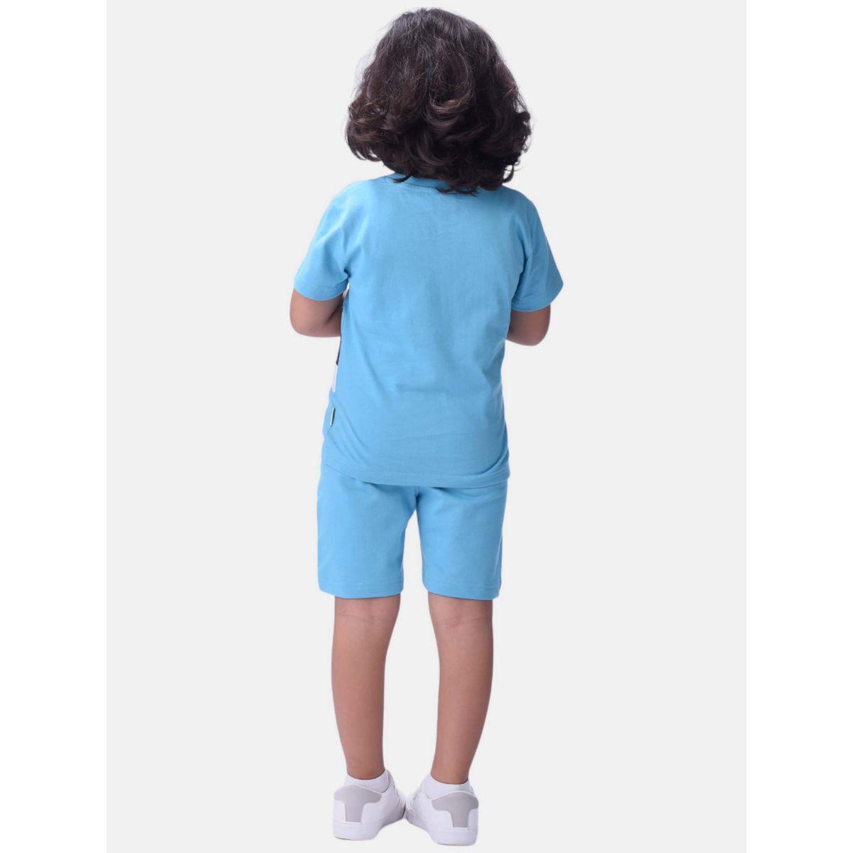 Victor and Jane X Styli  Patch Design T-Shirt & Shorts Set-boys-clothing-setsandcoords-image-2